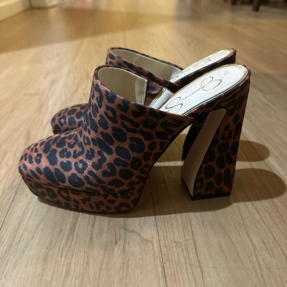 Jessica Simpson Leopard Print Platform Heels - Picture 1 of 4